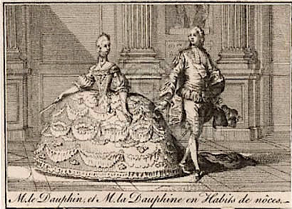 Marie antoinette louis xvi en habits de noces